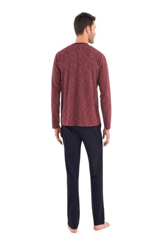 MDCLTN3745EPT Mod Collection Patlı Yaka Pamuklu Erkek Pijama Takım