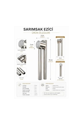 Pratik Metal Sarımsak Ezici Ergonomik Saplı Güçlü Sıkım Kolay Temizlenir Dayanıklı Mutfak Tipi Sarımsak Presi Sarımsak Öğütücü Ezme Aparatı Ev Ve Profesyonel Kullanıma Uygun Açık Bej