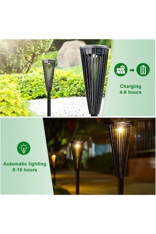 Cbtx Ds129 4 Adet Güneş Enerjili Açık Bahçe Işık Su Geçirmez Çim Lambası Avlu Dekorasyonu - Beyaz Diğer