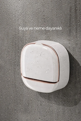 Tineke Gold Serisi Pratik Katı Sabunluk Su Biriktirme Hazneli Hijyenik Ve Şık Sabun Kabı Rose Gold