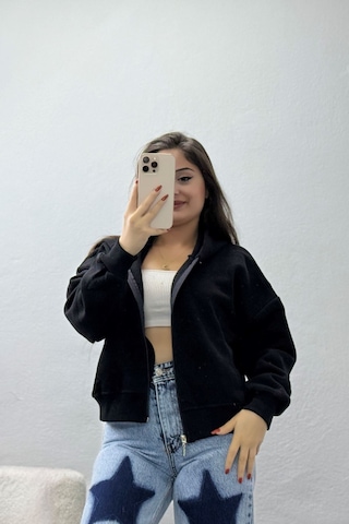 Belendir Kadın 3 İplik Kompakt Oversize Fleto Cepli Sweat Siyah 1siyah Belendir Kadın 3 İplik Kompakt Oversize Fleto Cepli Sweat Siyah 1siyah