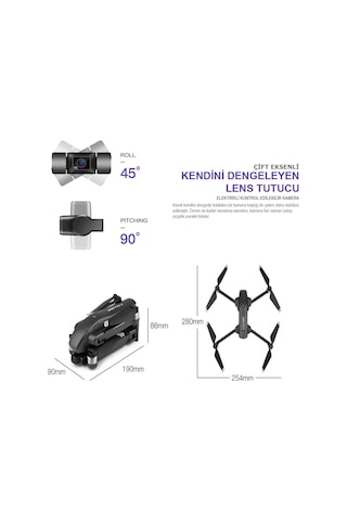 Cyclone 30DK Uçuş 4K 5g Wifi Gps Drone Çift Eksen Gimbal Kamera Fırçasız Motor Katlanabilir Taşıma Çantalı