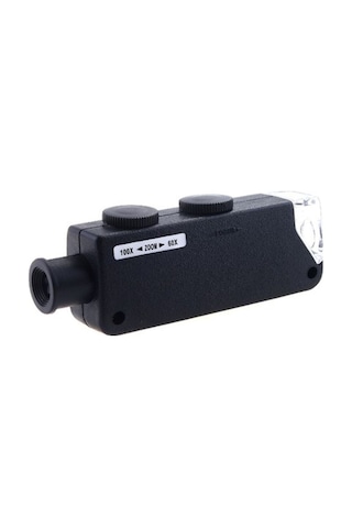 Mini 60x 100x Zoom Lens Odak Takı Led Cep Mikroskop Büyüteç