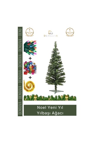 Noelpaketi Lüks Yılbaşı Çam Ağacı Sık Dallı Kaliteli Ev Ofis Dekorasyon Noel Paketi 110 Cm 110 Dal Standart