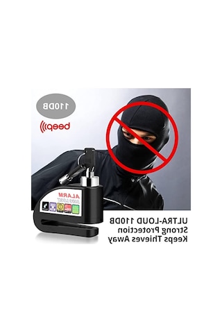 110db Alarmlı Motosiklet Disk Kilidi Ve Taşıma Kılıfı
