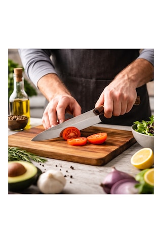 CH woodline N690 Gyuto Şef Bıçağı Profesyonel Mutfak Bıçağı, Ceviz Saplı, Ultra Keskin Japon Tipi Chef Knife, Et Sebze Meyve Kesim çok renkli
