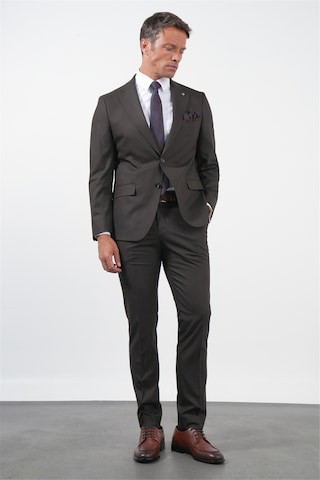 İmza Kahverengi Mono Yaka 6 Drop Comfort Fit Tam Astar Esnek Takım Elbise 1001260170