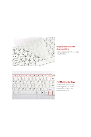 Yunboo Kablosuz Klavye & Fare Seti - 2.4ghz, 1200dpı, Usb Alıcı Paylaşımı, Ergonomik Tasarım