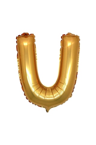 34 İnç U Gold Renk Harf Folyo Balon 34 İnç U Gold Renk Harf Folyo Balon