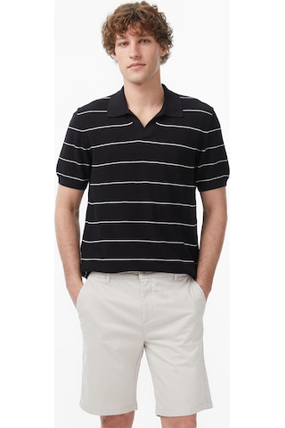 Nautica Erkek Siyah Regular Fit Kısa Kollu Çizgili Trikoçizgilis65119t