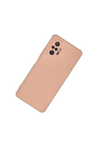 Newface Xiaomi Redmi Note 10 Pro Kılıf Nano İçi Kadife Silikon Glblseme - 80 - Pudra