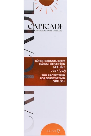 Capicade SPF 50+ Hassas Ciltler İçin Koruyucu Güneş Kremi 100 ML