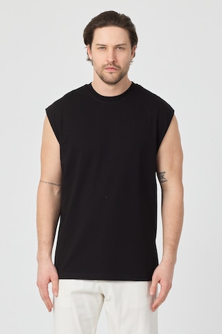Urbantrendstore Unisex Erkek Kadın Pamuklu Antrenman Sporcu Atleti Oversize Kolsuz T-shirt Atlet Sporcu, Basketbol, Fitness, Jogging Fitness Spor Atlet Trend Atlet Gym Atlet Rahat Kalıp Salaş Günlük Atlet Siyah