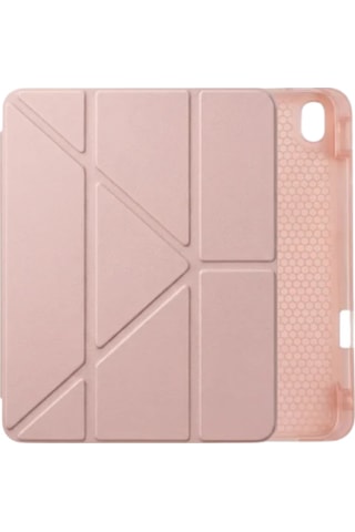 Ps Apple Uyumlu iPad A16 / 10.9 10. Nesil Tri Folding Standlı Kılıf - Pembe Kapaklı Kılıf
