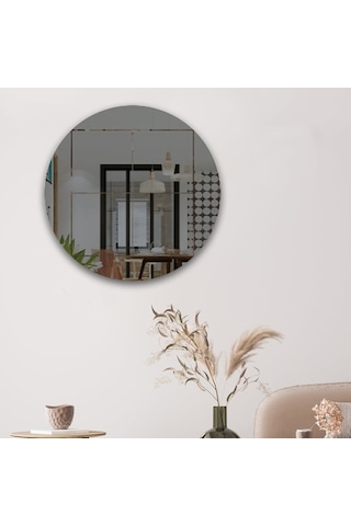 Ayna | Füme Ayna | Kare Kanallı | Çap60Cm Füme