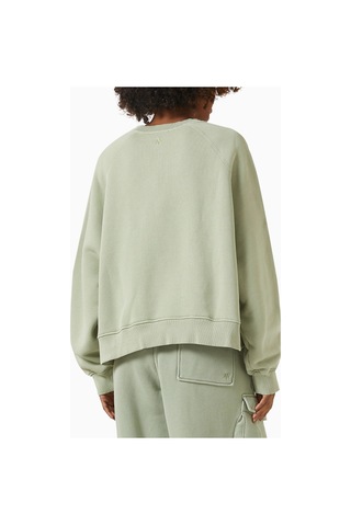 Represent Initial V Notch Sweater, Pamuklu Fleece, Minimalist Ve Lüks Günlük Sweater Yeşil