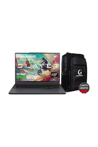 Game Garaj Slayer R9T-5070 C1 R9-8945HX 32 GB 1 TB SSD RTX5070 16" Dos Dizüstü Bilgisayar