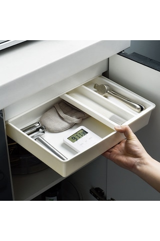 Dofolink Küçük Beyaz Abs Oturma Odası Dolap Altı Çekmeceli Bölmeli Organizer Kutusu Diğer