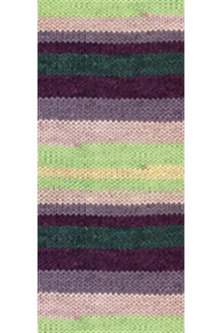 Tedar 5 Adet Vega Stripe Premium Akrilik El Örgü İpi Yünü No: 82414 Najmaddin (No:1) 8.5Cm X 10.5 Cm