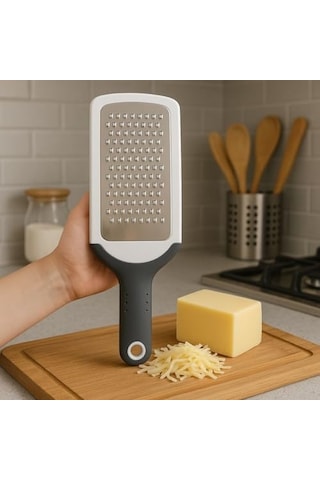 Paslanmaz Çelik Saplı Ergonomik El Rendesi Peynir, Sebze, Havuç, Patates, Meyve Ve Çok Amaçlı Mutfak Rendesi