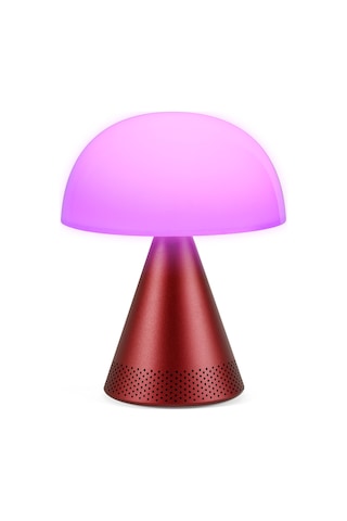 Lexon Mina L Led Lamba Ve Bluetooth Hoparlör Koyu Kırmızı Kırmızı