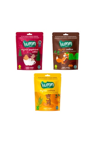 Organik Vegan Zencefilli Keçiboynuzlu Ballı Kinoalı Kurabiyeler Atıştırmalık Paketi - 3 Adet 3 Çeşit 165 G