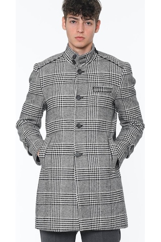 Plt9391 Dewberry Erkek Palto-desenli Siyah Desenli Siyah