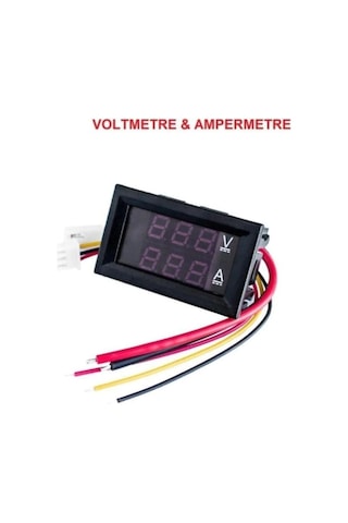 Ayrex Dijital Volt Akım Ölçer Dc 0-100v 10a Ampermetre