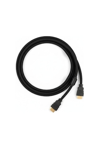 10 Metre Ekstra Koruma Hasır Örgülü Altın Uçlu Parazit Filtreli (Ferrit Çekirdek) HDMI Kablo