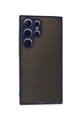 Galaxy S24 Ultra Kılıf Montreal Silikon Kapak - Lacivert Çok Renkli
