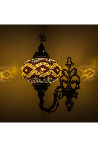 Mozaik Aplik Otantik Gece Lamba El Yapımı Mozaik Yatak Odası Lambası Diğer