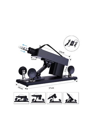 Carmine Hismith Sex Makinesi Siyah