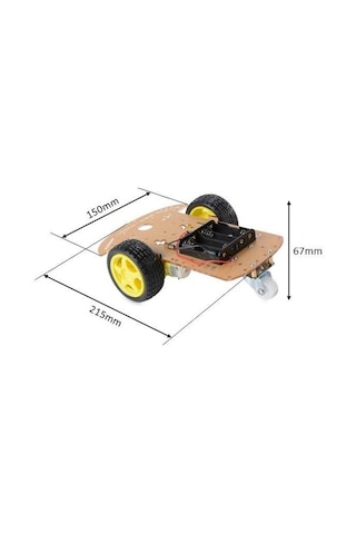 2wd Çok Amaçlı Mobil Robot Araba Platformu Kendin Yap Kiti Redüktörlü Motor Ve Şase Seti Demonte Montesiz