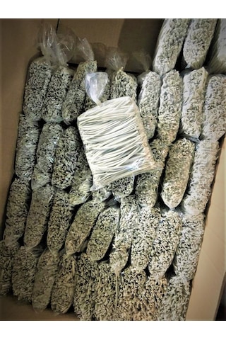 Pvc Kaplı 10 Cm'lik Kesilmiş İnce Bağ Teli, Klips Beyaz 500 Gram, Adet -