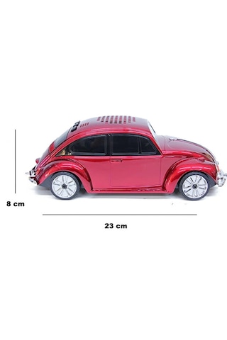 Beetle Araba Görünümlü Taşınabilir Bluetooth Hoparlör Ve Radyo Speaker -