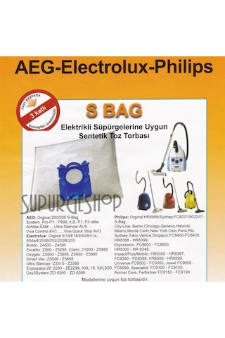 Philips Uyumlu Fc8726 Performer Expert Elektrikli Süpürge Torbası 20 Ad.