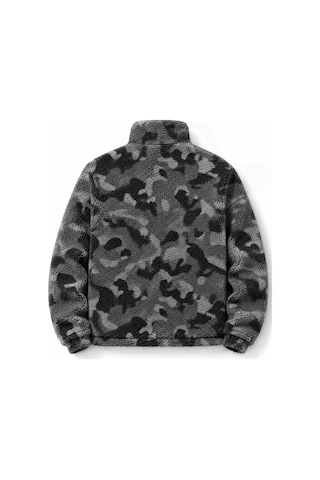 Genius Store Oversize Peluş Erkek İçi Polarlı Tam Fermuarlı Sherpa Sonbahar Kış Kadın Polar Sweatshirt Oversıze-pelus Antrasit