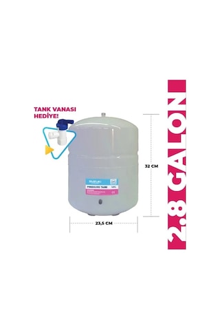 Su Arıtma Deposu,su Arıtma Tankı 2.8 Galon 10 Litre Metal Tank