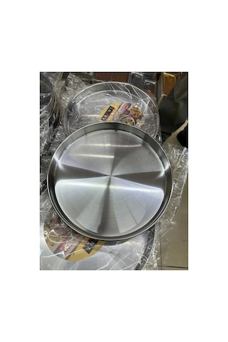 Paslanmaz Çelik Fırın Tepsisi 30cm Baklava Börek Pişirme Tepsisi Derinlik: 4,5 Cm Metal