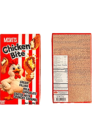 Miskets Chicken Bite Beyaz Çikolatalı Bisküvi 50 Gr 12 Adet