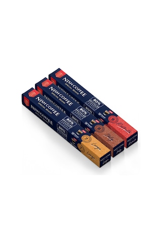 Nish Coffee Nespresso Uyumlu Kapsül Kahve 3'lü Set Lungo,ıtaly,risteretto -30 Adet Kapsül Kahve