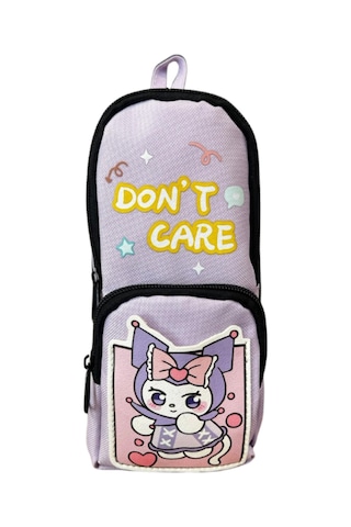 Sanrio Baskılı Kuromi My Melody Kırtasiye Kutusu Karikatür Mor Kalem Kutusu Büyük Kapasite Mor