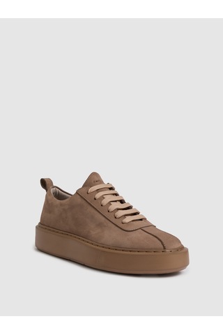 Cacharel Kum %100 Deri Sneaker Ayakkabı Ekru