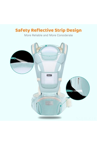 Xindoker Pamuklu Bebek Taşıma Koltuğu - Multifonksiyonel Bel Aleti, Hava Geçirgen, Rahat Oturma, Yeşil/pembe/koyu Mavi Seçenekleri