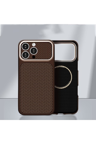 İphone 15 Pro Max Uyumlu Kılıf M-safe Şarj Özellikli Zore Paris Nexel Sert Pc Kapak Gold