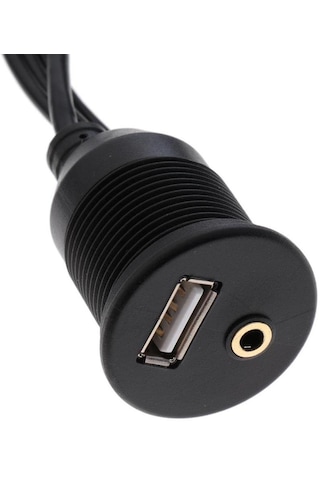 4825 Usb 2rca 3.5mm Aux Araç İçi Kontrol Paneli Uzatma Ek Kablosu