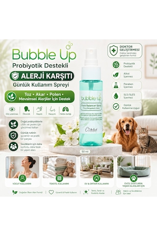 Bubble Up Probiyotik Destekli Cilt Hassasiyeti Karşıtı Araç İçi Sprey 50 Ml Standart