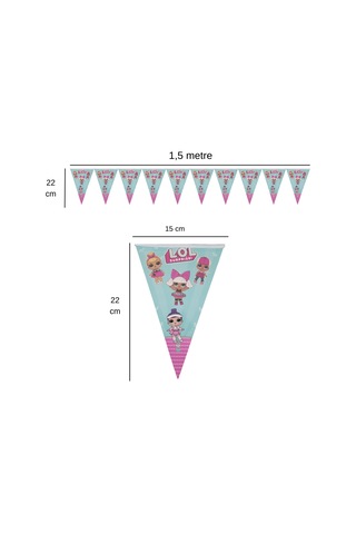 Lol Bebek Temalı Flama Bayrak Set Süs Tüm Yaşlar