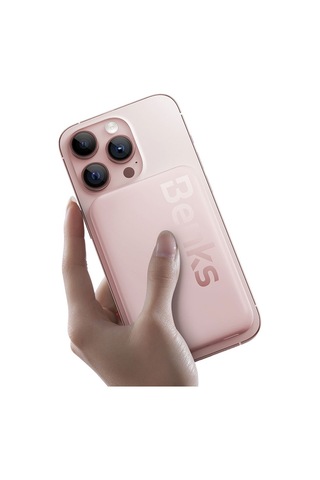 Magsafe Powerbank Benks Mp10 İnce Tasarımlı Powerbank 6000mah Pembe