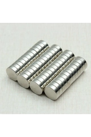 10 Adet Yuvarlak, Neodyum Mıknatıs, 10x3 Mm, Süper Güçlü Magnet
